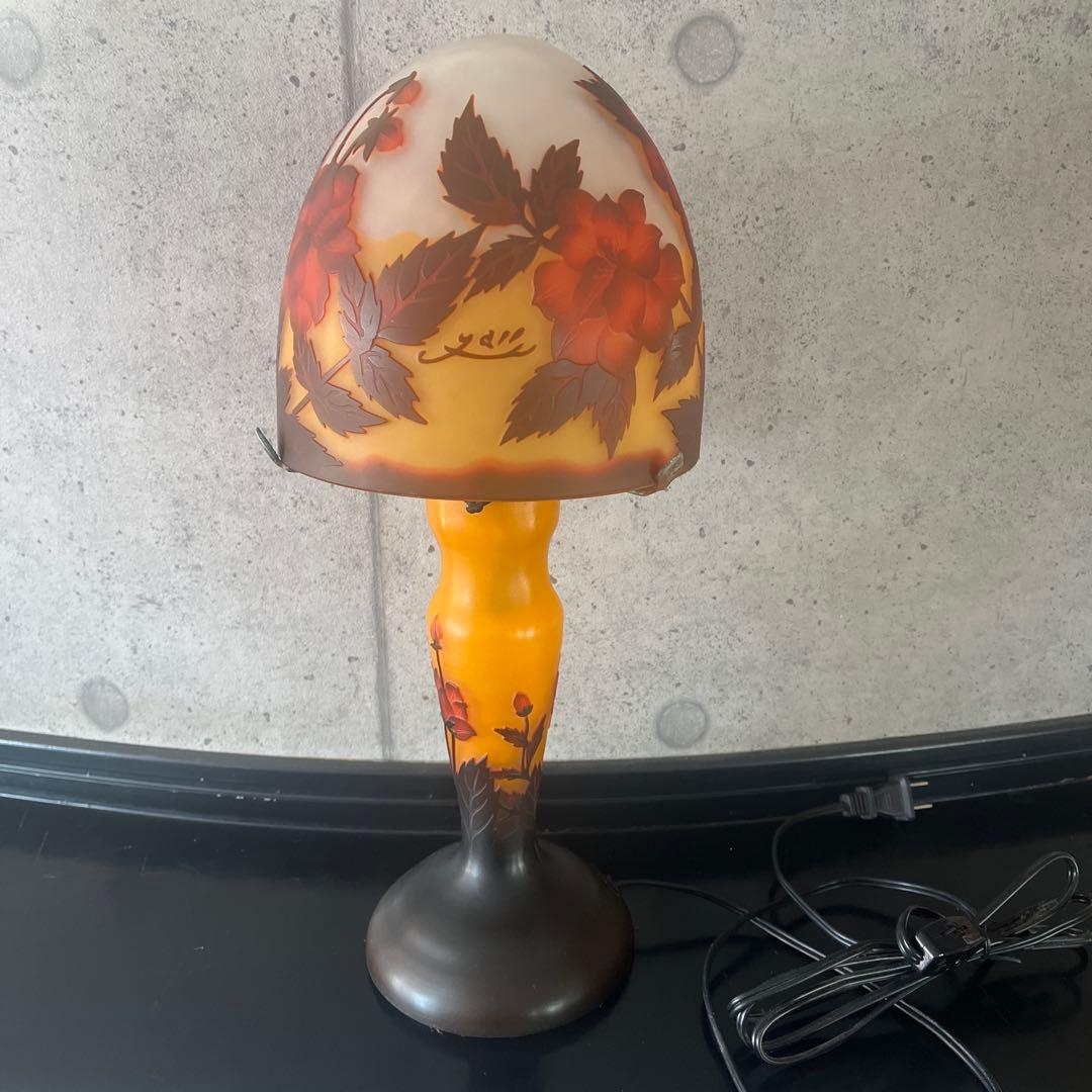 エミール ガレ風 ランプ 高さ41cm 中古 - メルカリ