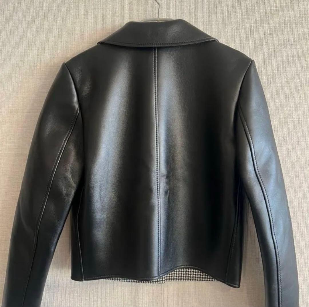 セリーヌ クロディーヌ ジャケット トリオンフボタン ラムスキン