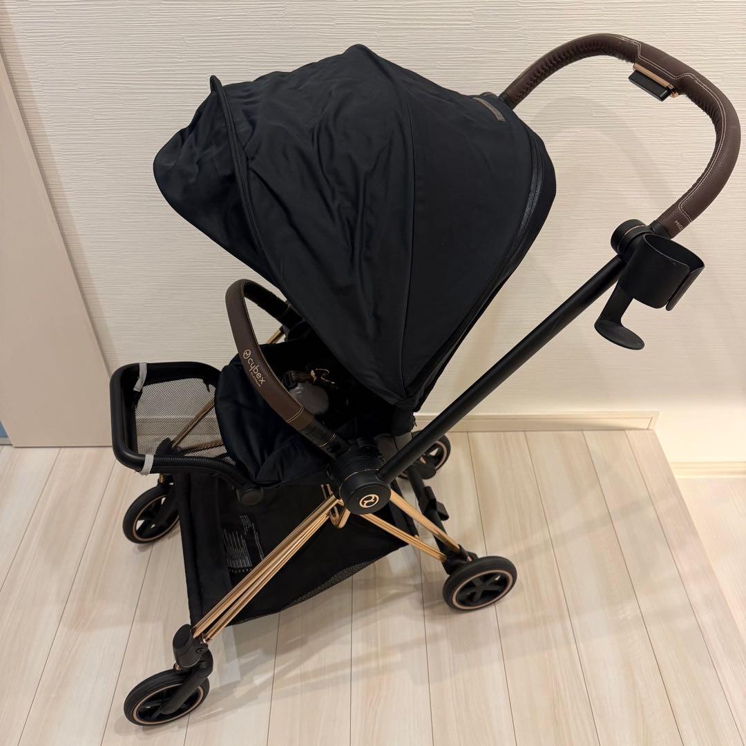 【美品 】cybex サイベックス ミオス ベビーカー ローズゴールド ブラック サイベックス ミオス JP3 ベビーカー ローズゴールドフレーム / セピア