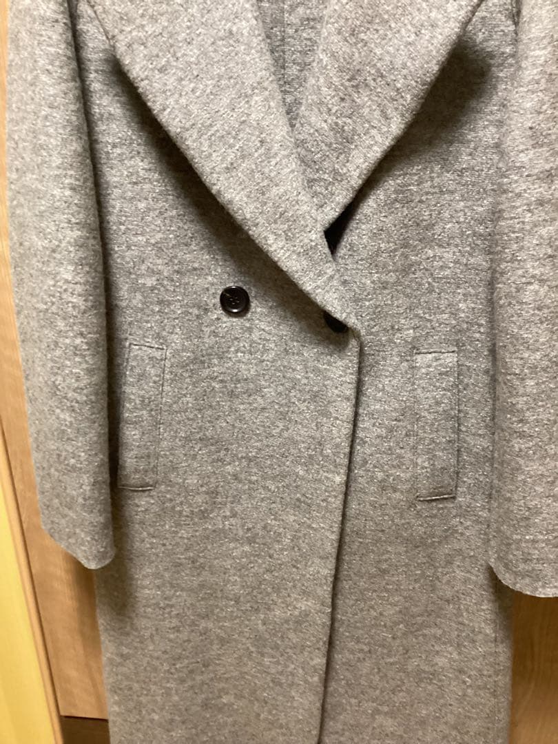 美品 23区Moessmer MILLEDJERSEYロングウールコート グレー - メルカリ