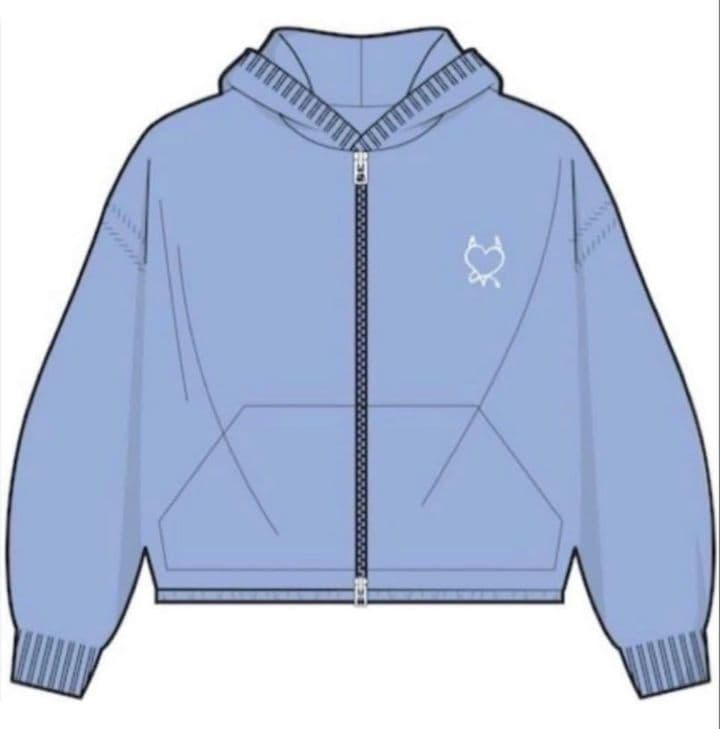 BABYMONSTER ベビモン ジップアップフーディー Blue - メルカリ