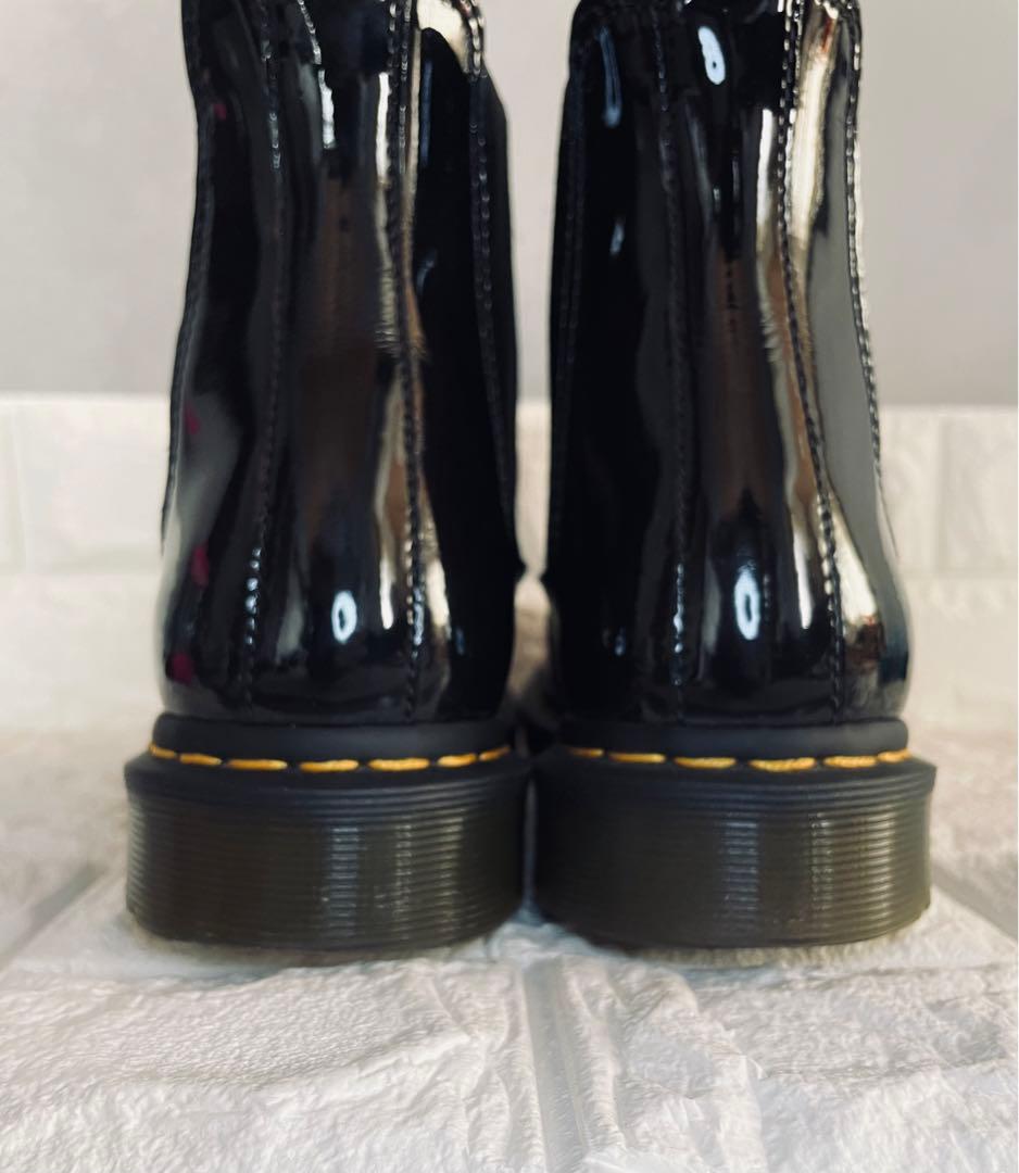 Dr.Martin UK8 チェルシーブーツ 光沢 黒 厚底