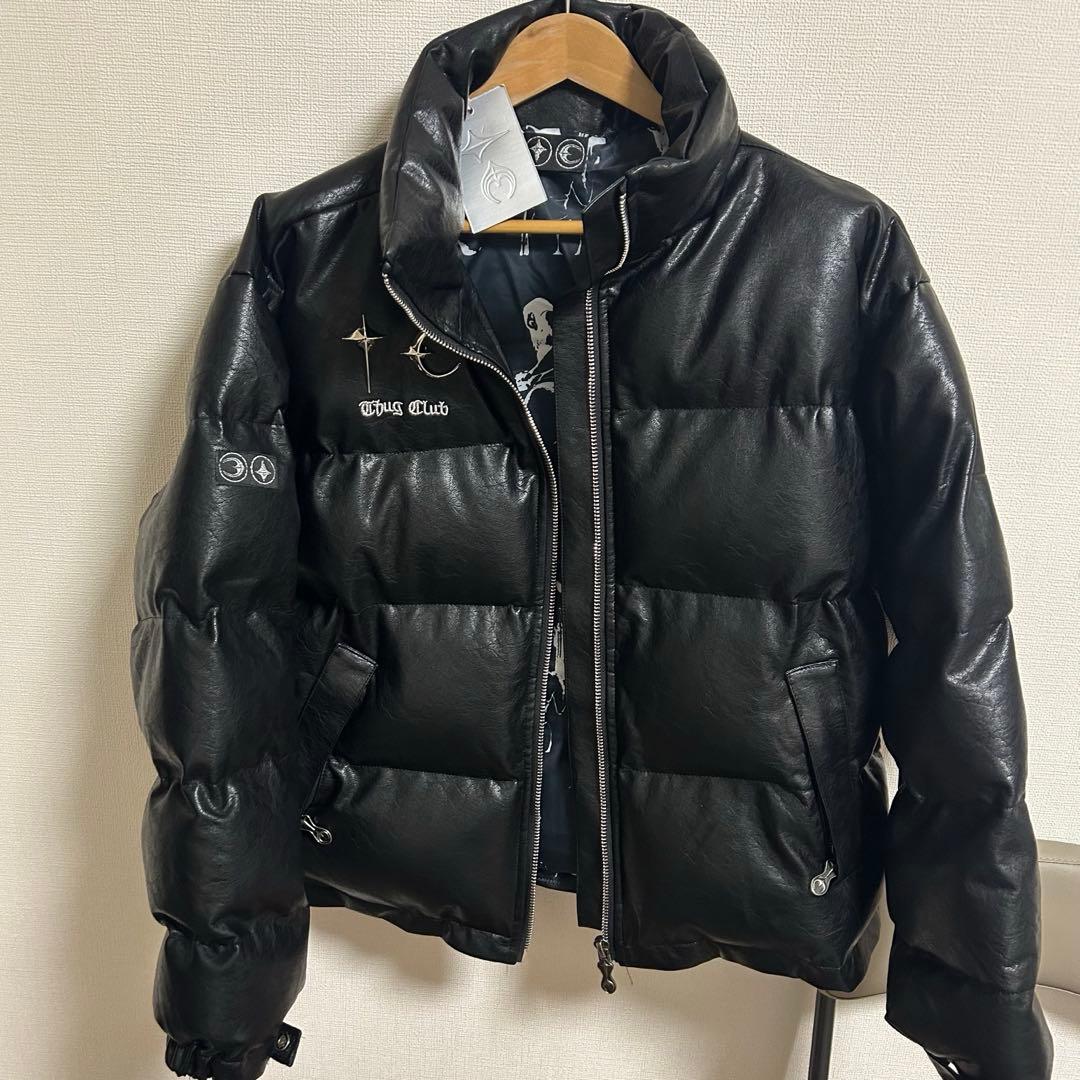 THUGCLUB サグクラブ レザーダウンジャケット - メルカリ