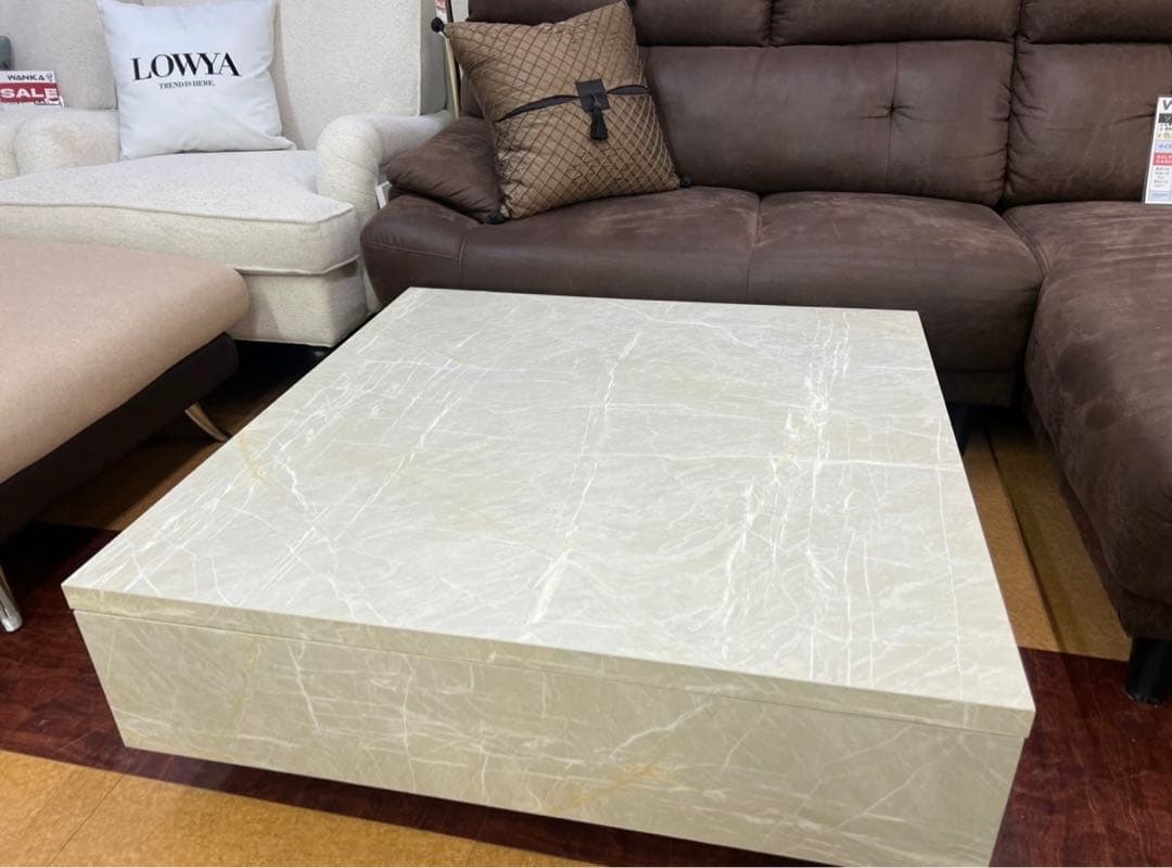 LOWYAオリジナルデザイン 大理石柄モダンセンターテーブル