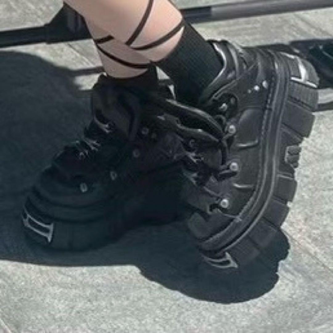 NEW ROCK/ニューロック/M-106-S1 【42】 Amazon.com | New Rock 106-S1 Unisex Metallic Black Gothic Classic