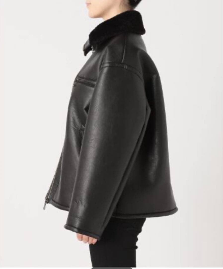 専用※ジャーナルスタンダード フェイクレザーボアブルゾン ブラック