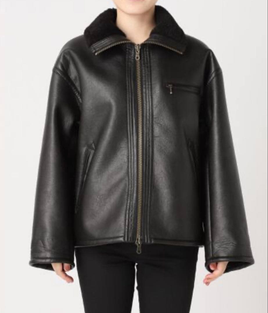 専用※ジャーナルスタンダード フェイクレザーボアブルゾン ブラック