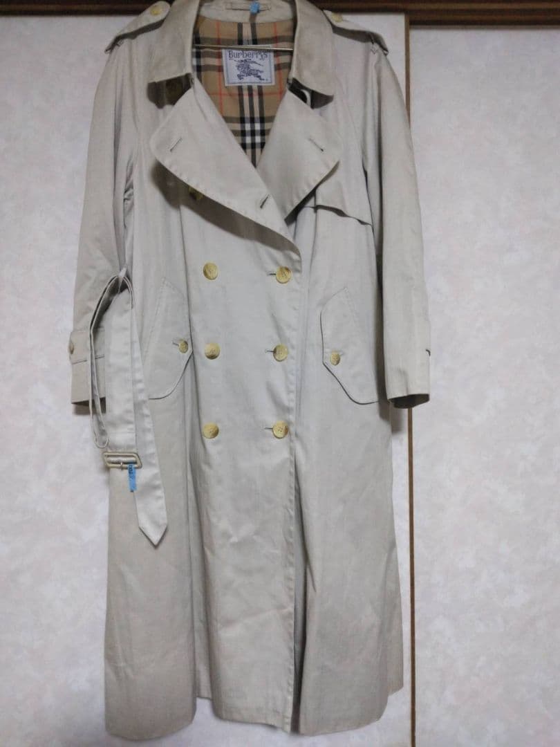 BURBERRY ベージュ ダブルブレスト トレンチコート - メルカリ