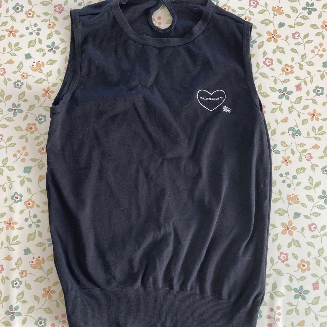 BURBERRY ブルーレーベル バックオープン タンクトップ 黒 - メルカリ