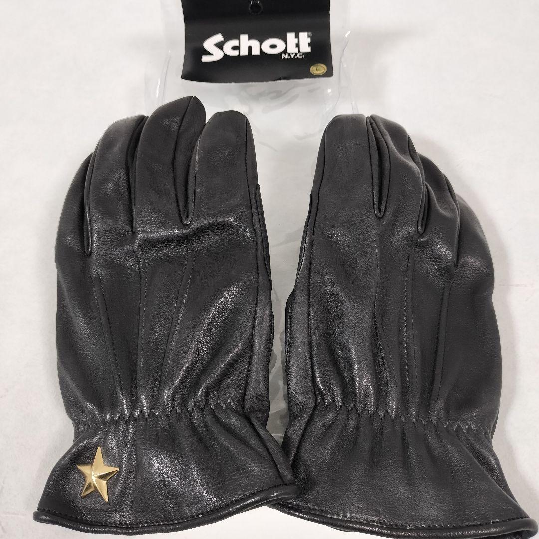 美品　schott　ショットワンスターレザーグローブ　Lサイズ ブラック　手袋 楽天市場】Schott ショット ワンスター 本革 レザーグローブ 782