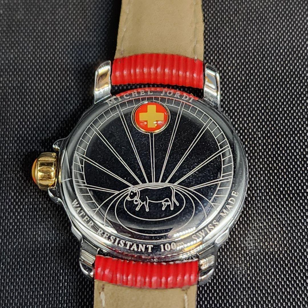 sahara様専用】 ミシェルジョルディ 腕時計 クォーツ 新品電池 花柄 赤