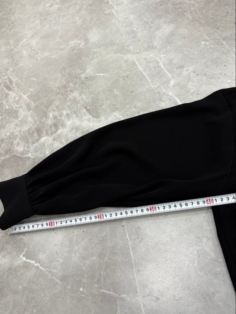 タグ付き未使用 ENFÖLD フリルカラー取り外し可ブラウス 黒 38