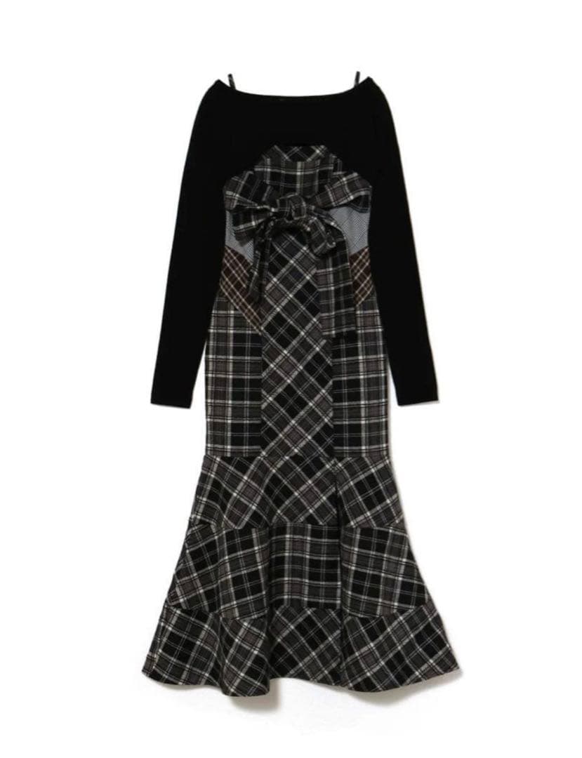 ANDMARY Juni check dress ブラック S - メルカリ