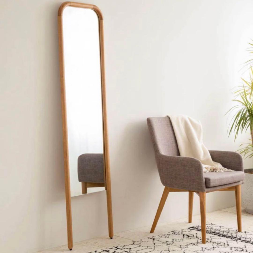 関家具 スタンドミラー スーク 姿見 鏡 オーク 新品 定価27500