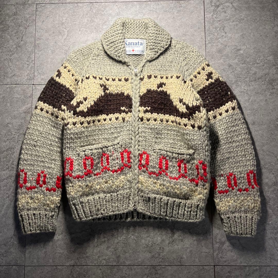 希少 クジラ柄 KANATA カウチンセーター L相当 送料無料 - メルカリ