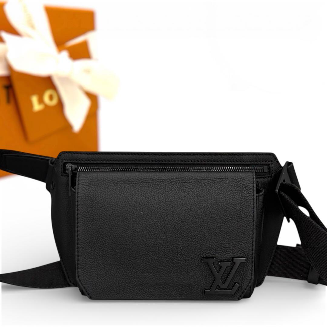 新品同様] ルイヴィトン アエログラム テイクオフ スリングバッグ 黒
