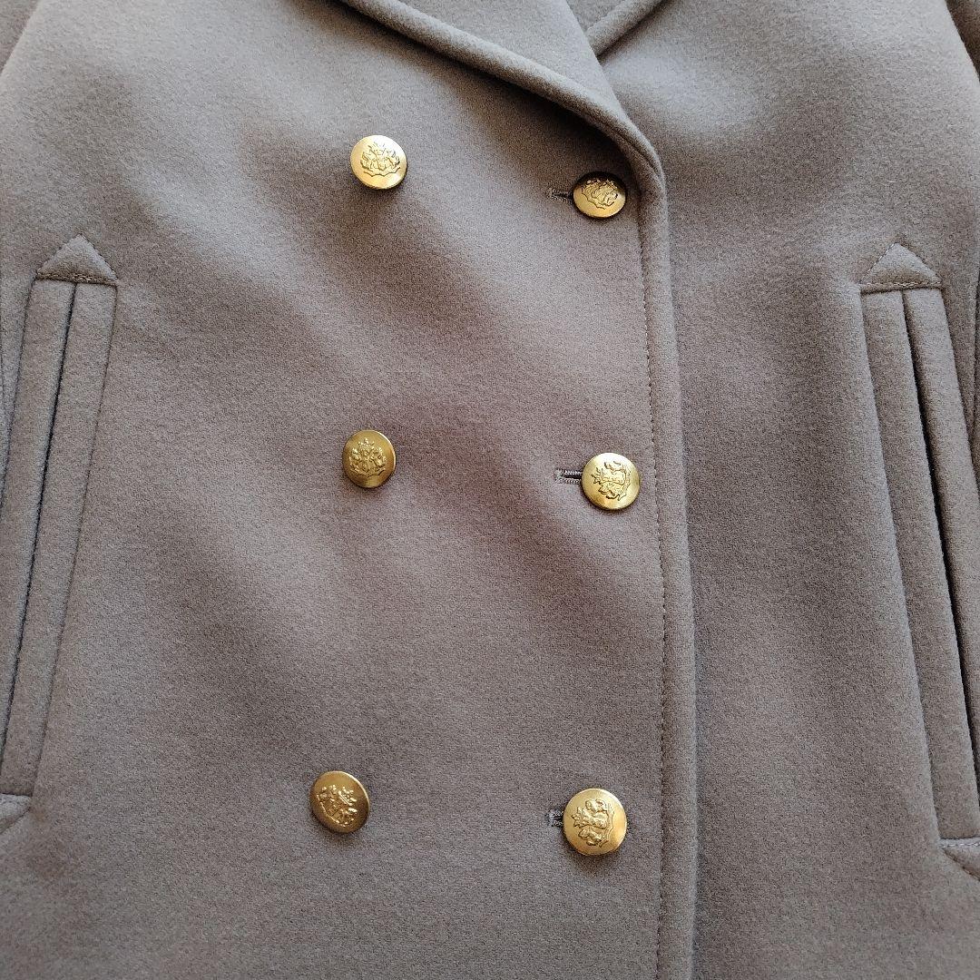 美品✨21AW ANAYI スーパー140リバーメルトンPコート M 金ボタン