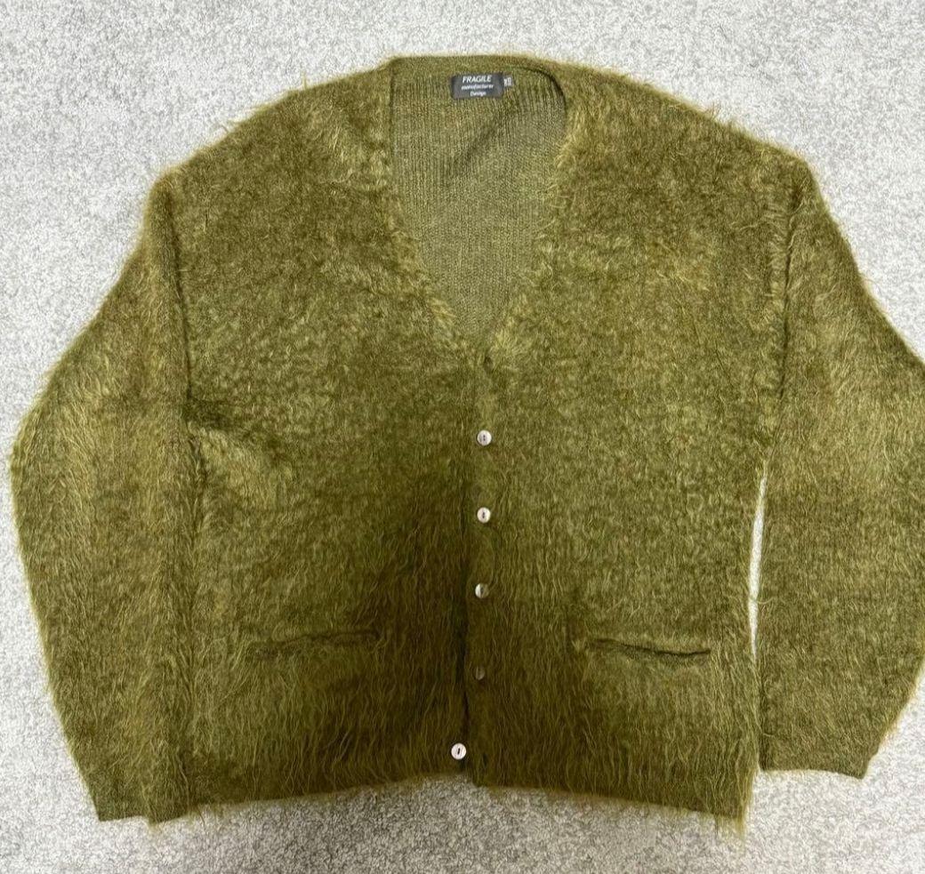 【超美品】Lemontea モヘアカーディガン　オリーブ　fragile FRAGILE Mohair Cardigan | Lemontea
