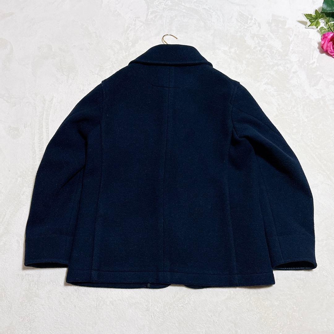 ほぼ未使用✨ danton ピーコート ウール 42 ネイビー ウール - メルカリ