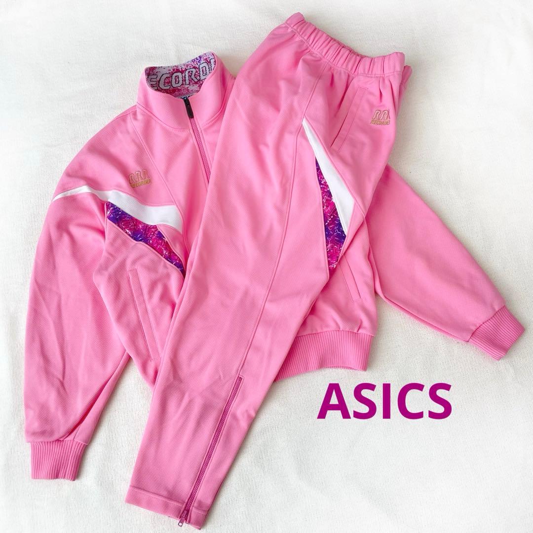 極美品☆ASICS 90s Y2K 日本製 ヴィンテージジャージ上下 ピンク M