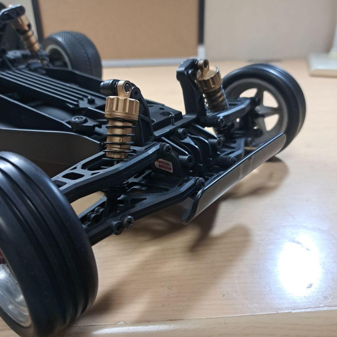 タミヤDT02(京商ターボオプティマボディ)サーボ無し - メルカリ