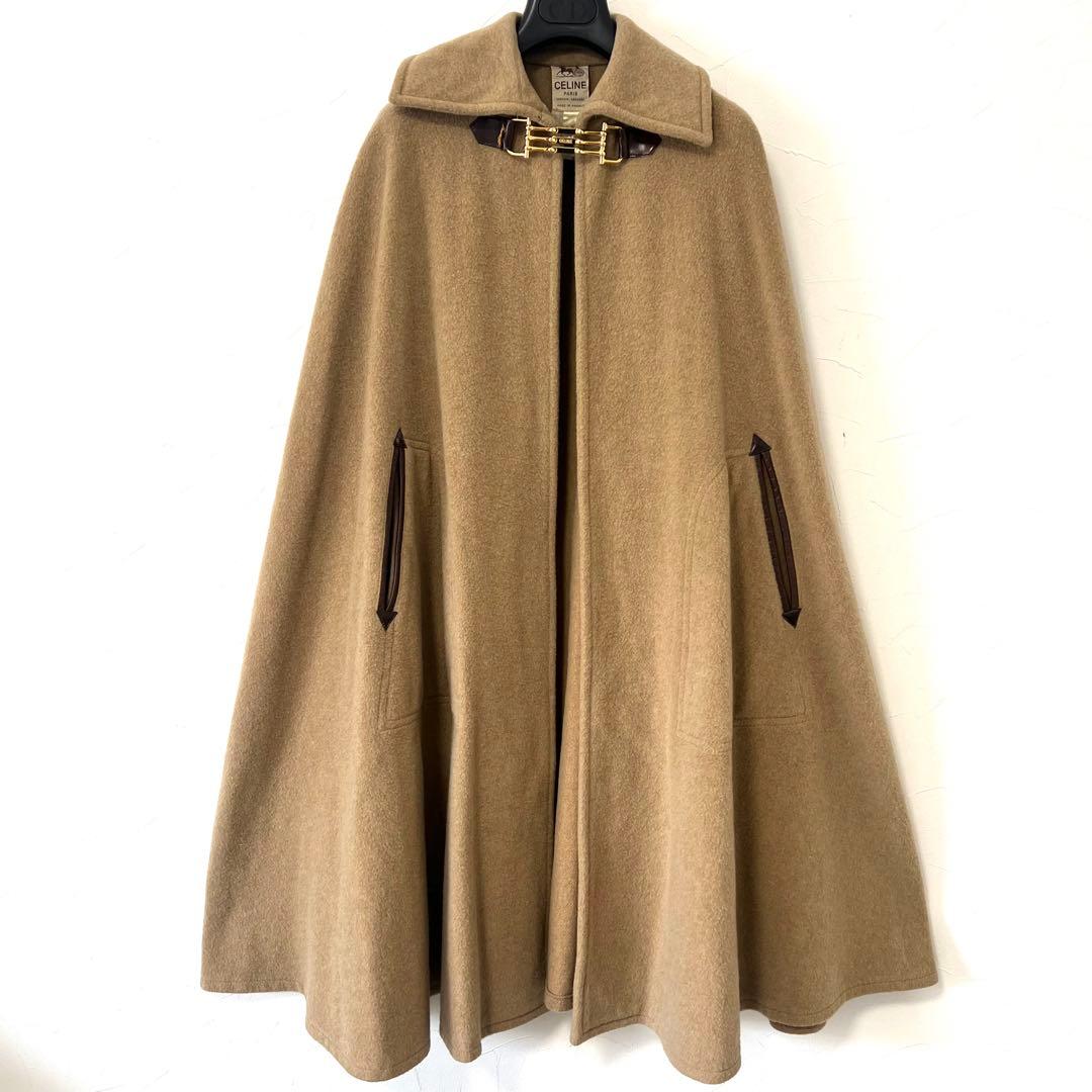 celine セリーヌ ケープ ポンチョコート 羽織り ビッグシルエット