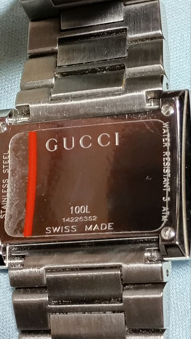 Gレクタングル】GUCCI ’グッチ 時計’ 100L ブラック ☆極美品☆