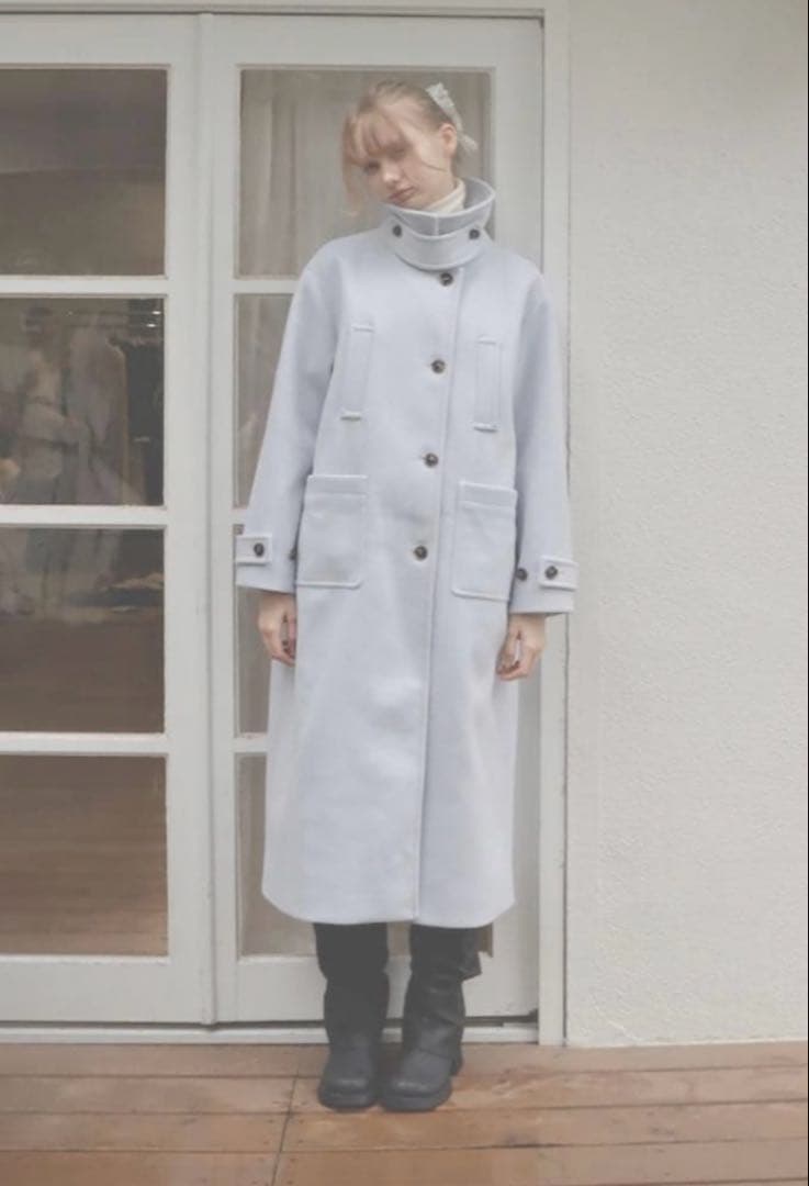 新品未開封】mieyamieya コート アイスブルー - メルカリ