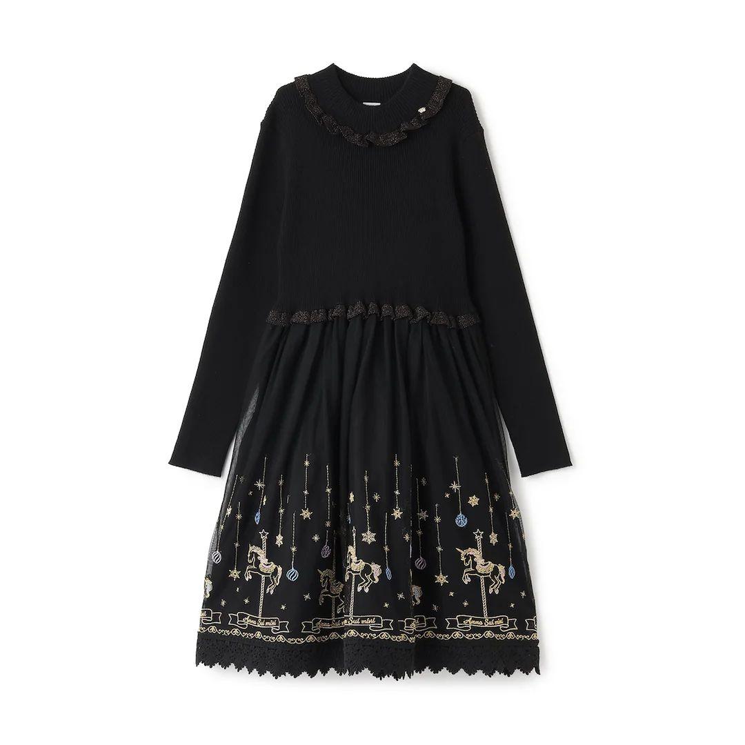 新品】ANNA SUI mini ニットドッキングチュール ワンピース 150 - メルカリ