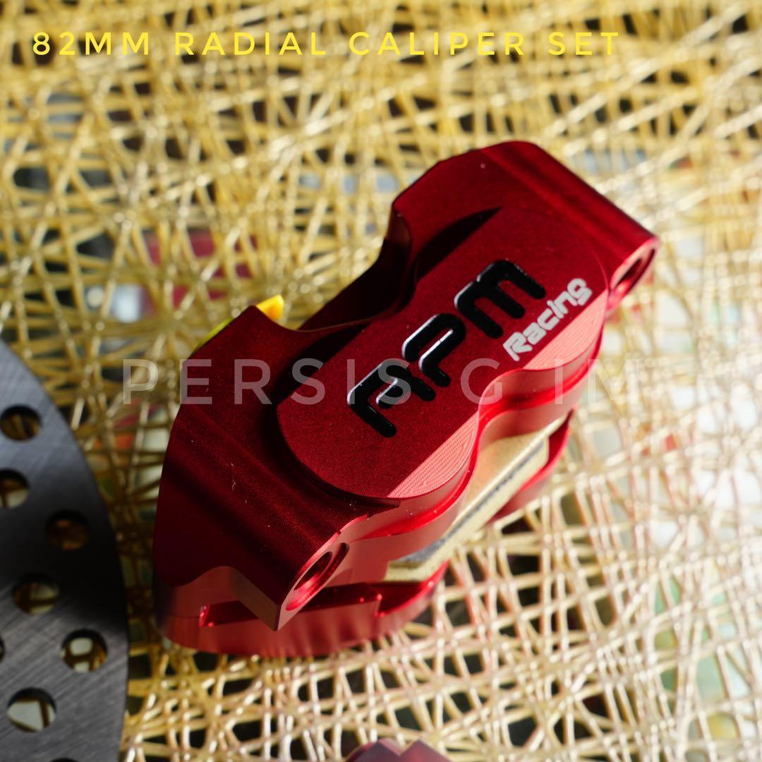 ヤマハジョグ系200mm赤 レッド ディスク ラジアルキャリパー ビッグ