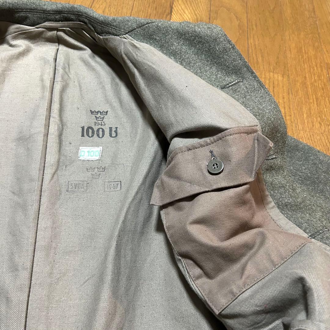 L〜XL相当！40'sスウェーデン軍 古着ウールジャケット スリークラウン