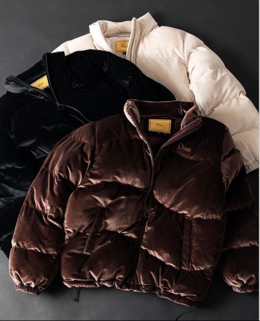 即完売】DIMEダイム ベルベットキルトパファー ダウンジャケット