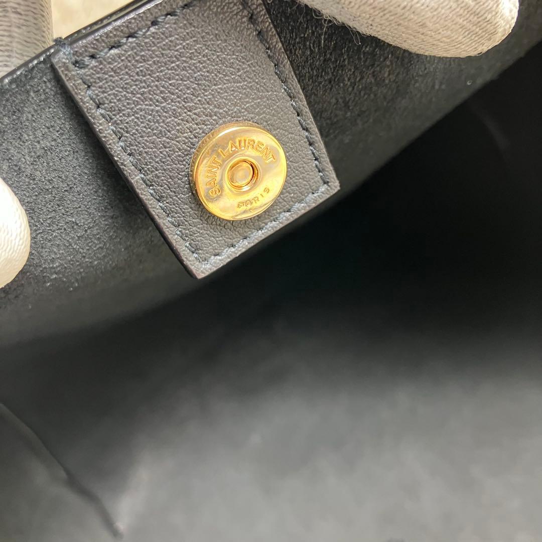 【極美品】 サンローラン ショッピングトート ポーチ付き A4収納