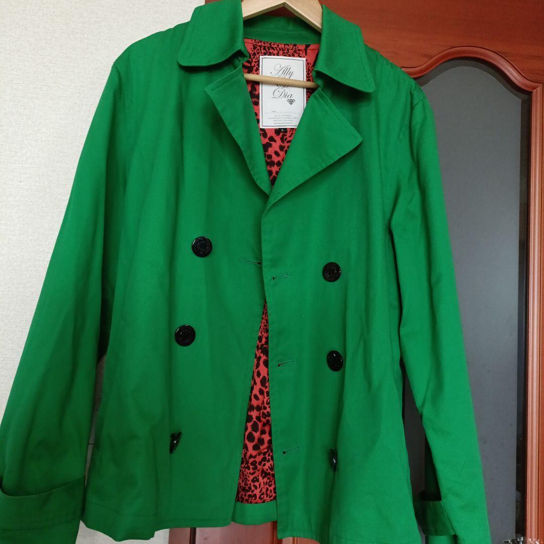 Ally & Dia グリーン トレンチコート Lサイズ