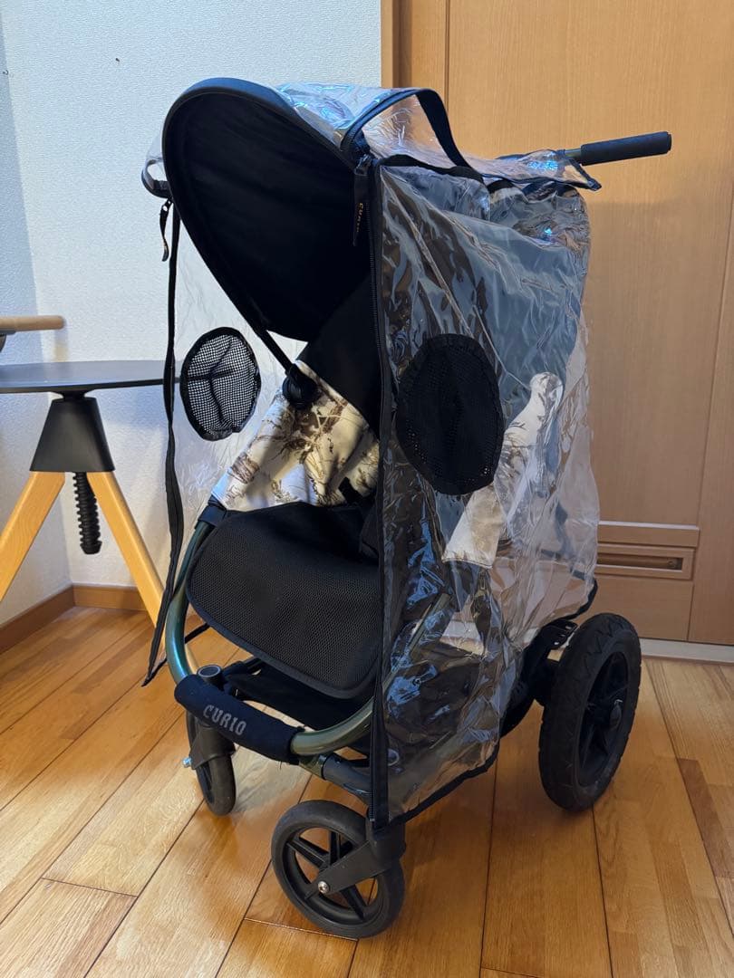 CURIO ベビーカー ストローラー A オリーブフレームxカモフラージュシート