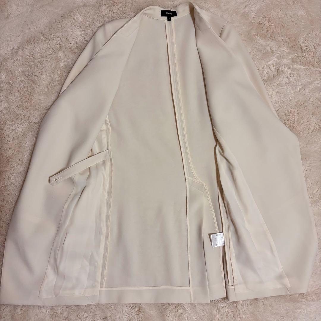 Theory セオリー 白 ロング ジャケット カーディガン 卒服 入園入学