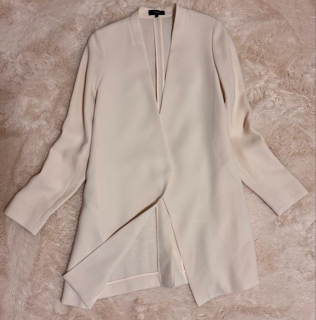 Theory セオリー 白 ロング ジャケット カーディガン 卒服 入園入学