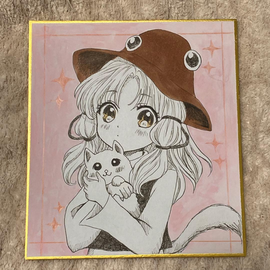 手描きイラスト 東方Project 洩矢諏訪子 原画一点物 - メルカリ