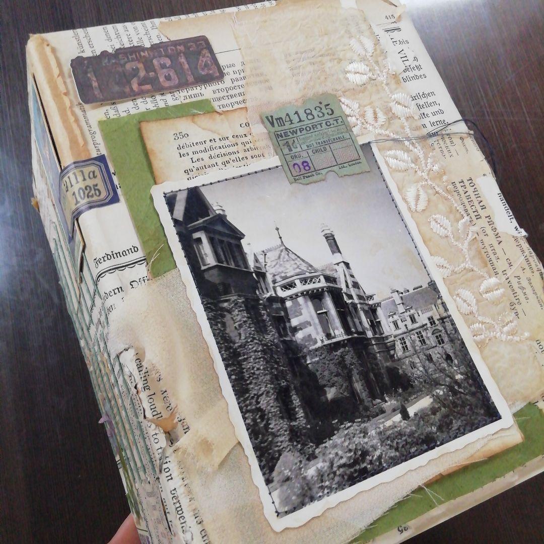 分厚ーーいジャンクジャーナル♡雑記帳 ヴィンテージ 植物 ブロカント