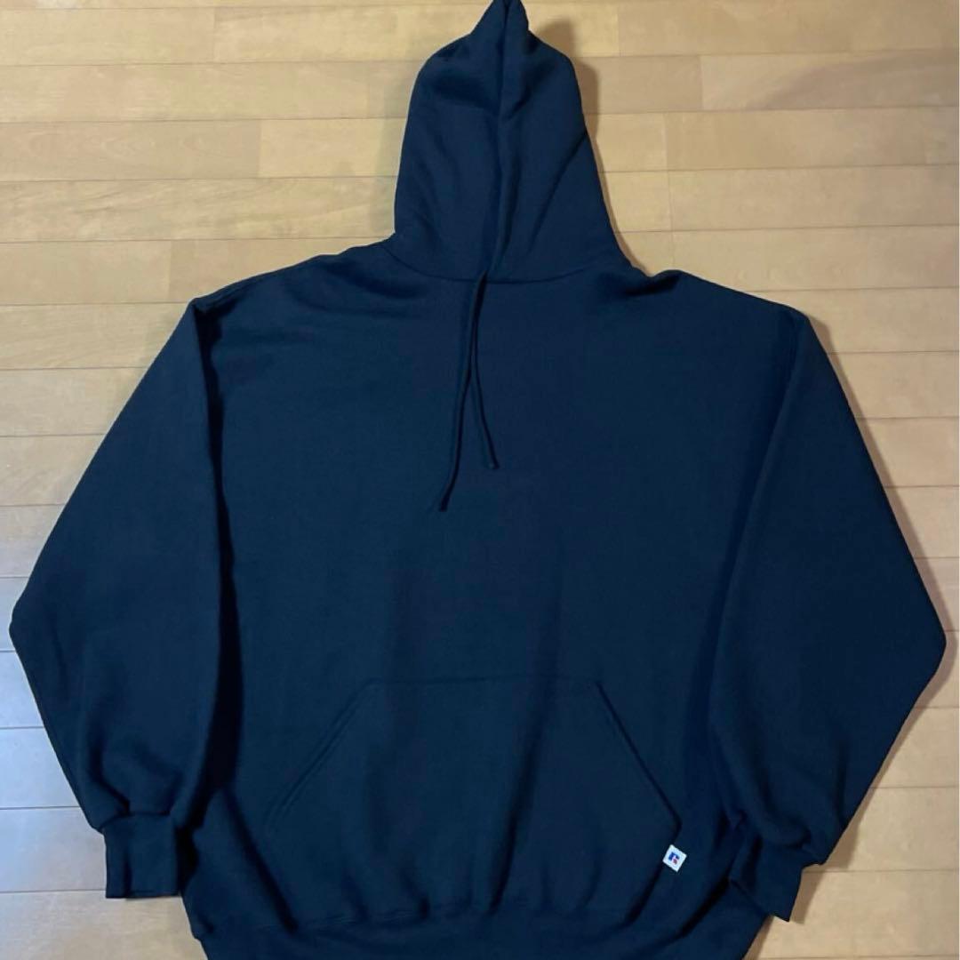 美品 USA製 黒 ラッセル パーカー ブラックXXL 90s ビンテージ - メルカリ