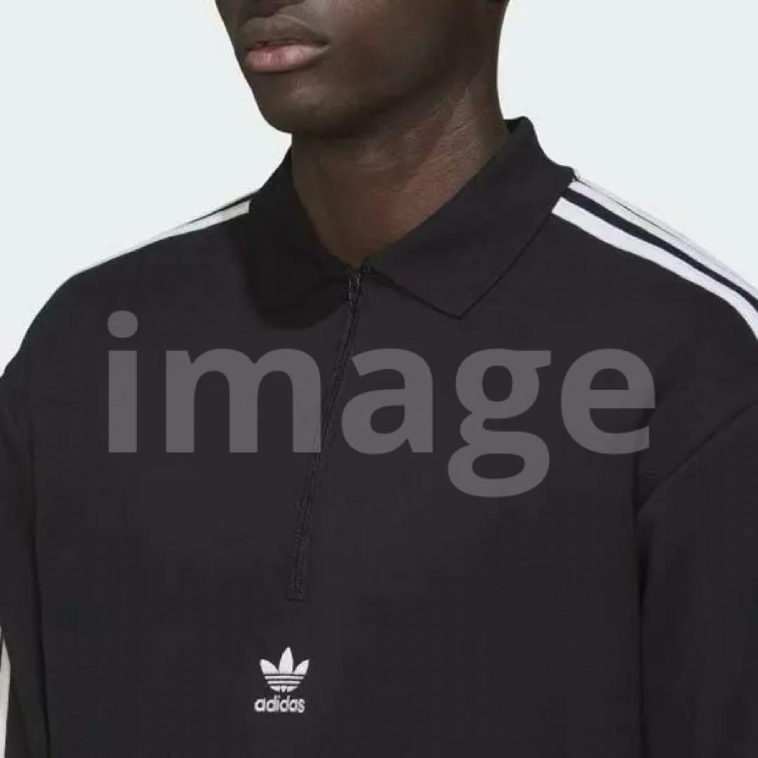 マ*ネ様 @8995 adidas ハーフジップ ポロスウェット ブラック XL