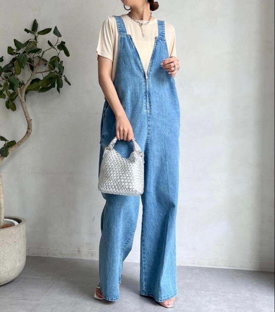 美品】 DouDou デニムサロペット - メルカリ