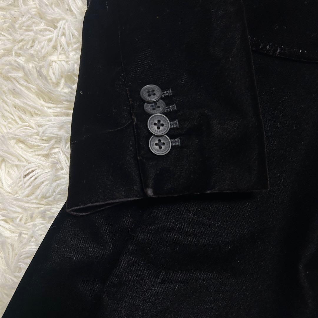 バーバリーブラックレーベル　チェスターコート ノバチェック ベロア　ブラック　L