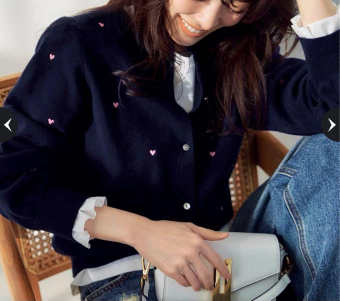 新品 アプワイザーリッシェ ハート刺繍カーデプルオーバー - メルカリ