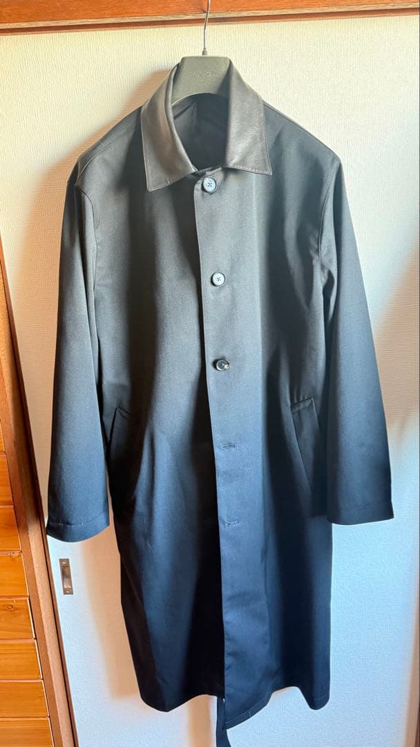 AURALEE 襟レザー今期ステンカラーコート サイズ4 ブラック AURALEE ブラック ステンカラーコート サイズ4 - メルカリ