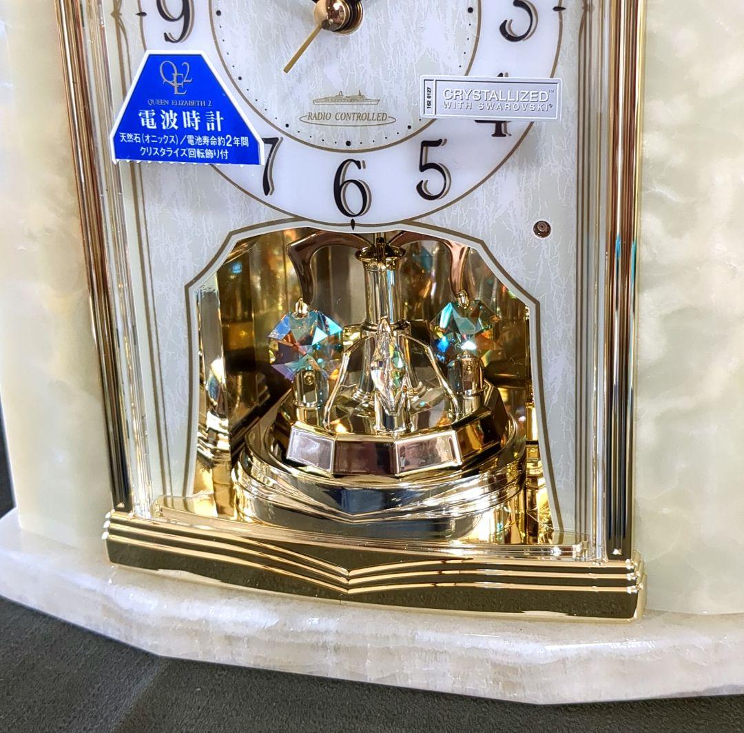 リズム時計 天然大理石 QUEEN ELIZABATH 2 電波時計 可動品❗️ - メルカリ