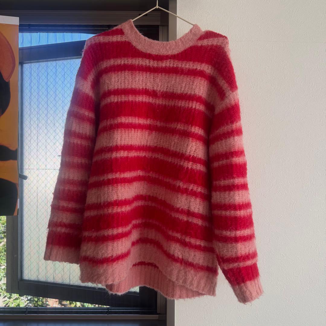 POPPY あさぎーにょ ニット 赤とピンクのストライプニット - メルカリ