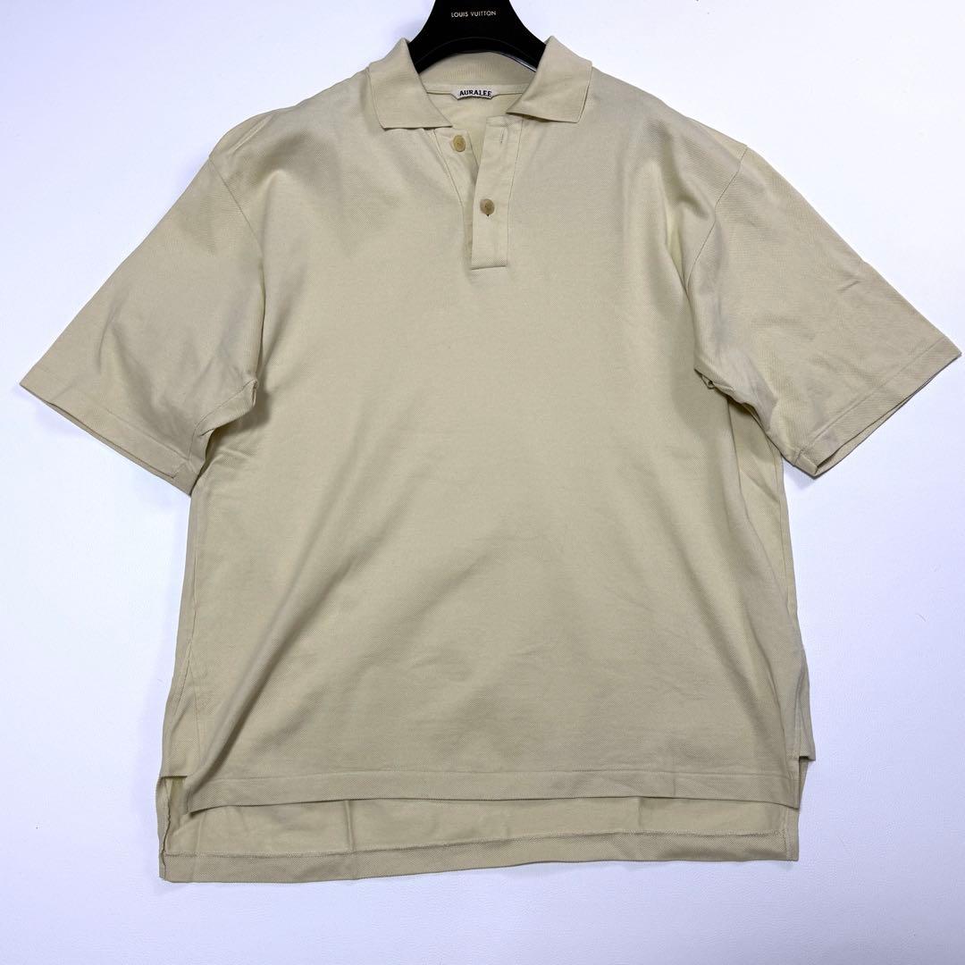 ✨使用数回✨ オーラリー サイズ5 オーバーサイズ ポロシャツ イエロー