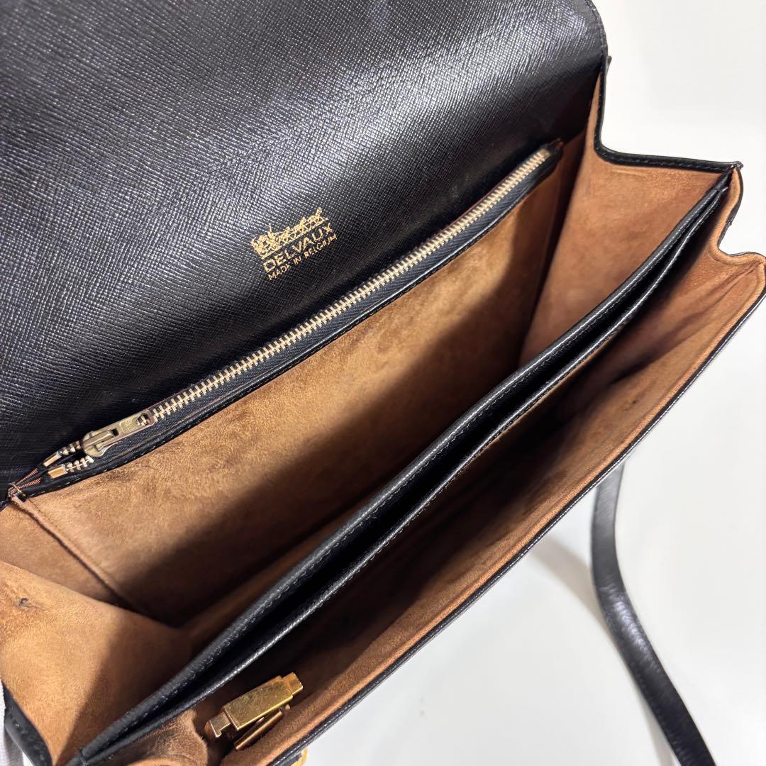 DELVAUX デルヴォー レザー バッグ ブラック ヴィンテージ 希少