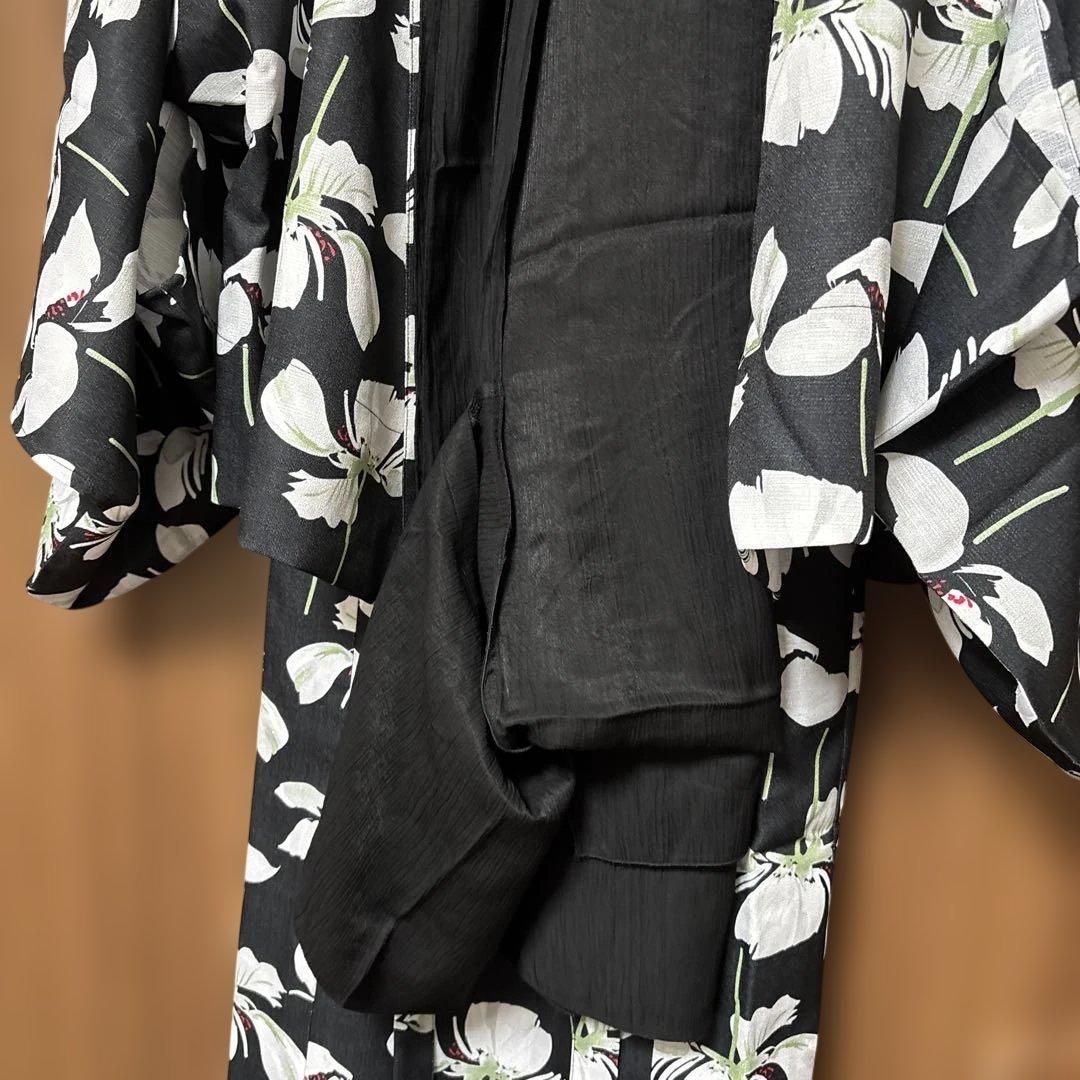 シネマティック 元鈴木さん 2way浴衣 黒 エコバッグになる兵児帯付き